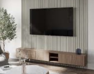 Media Wall with Storage Unit